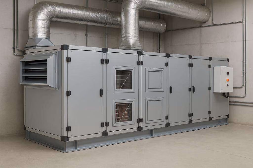 Commercial air handling unit installation